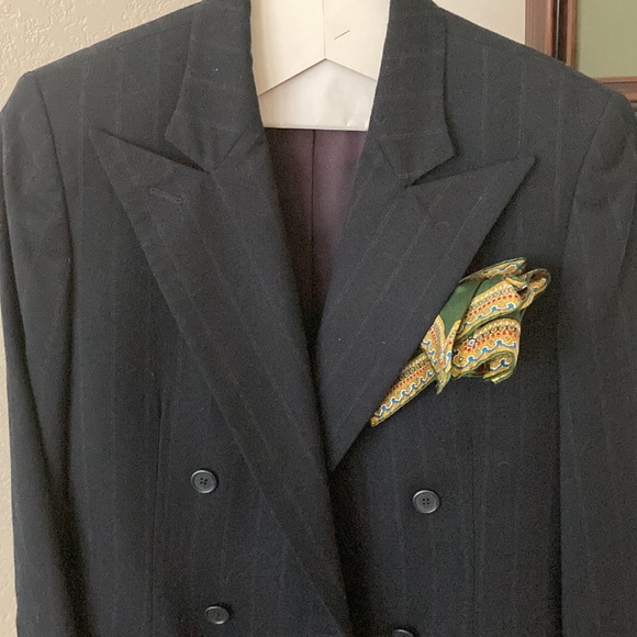 Ralph Lauren Vintage 80’s Wool Blazer Navy Color Size Medium - Picture 10 of 10